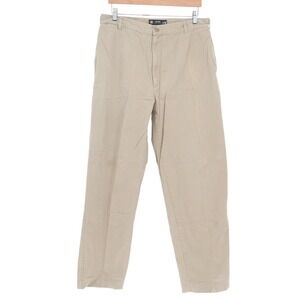 J. Riggins Pants Mens 36L Chino Khaki Cotton Flat Front Excellent